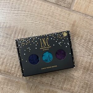 INC International Concepts Women's Thong Panties - Navy Blue, Teal, Purple